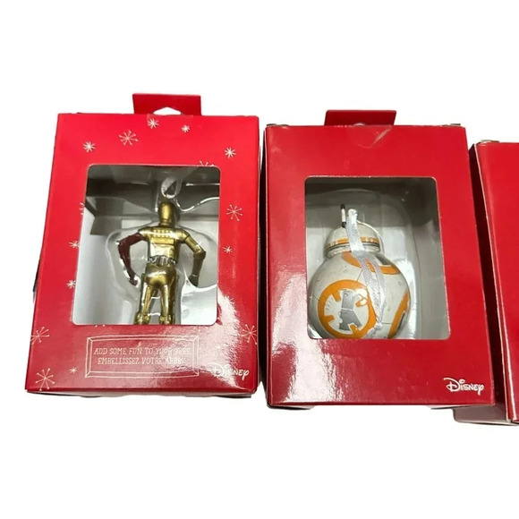 Hallmark Star Wars Xmas Ornaments Lot 4 C3PO BB-8 Chubacca Storm Trooper New - Picture 5 of 6